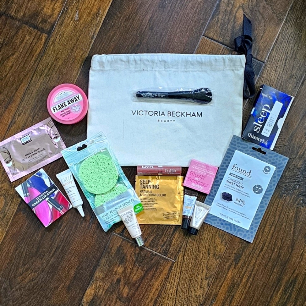 Victoria Beckham Beauty Bag with Assorted Skincare And Makeup